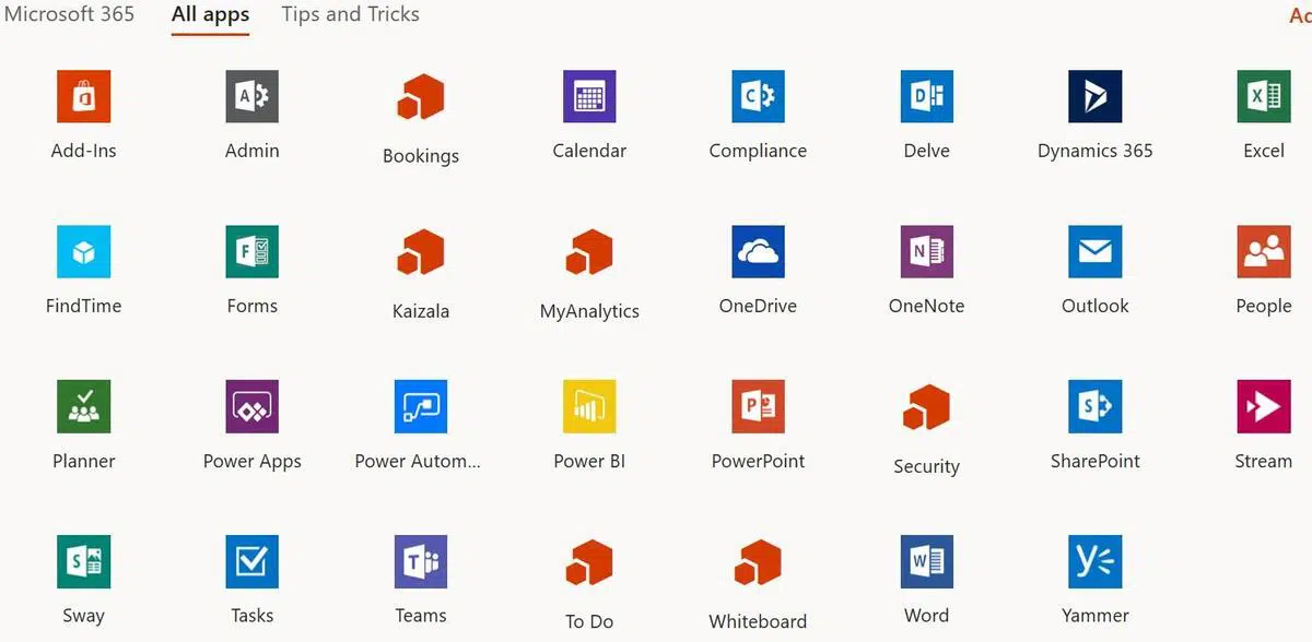 Microsoft software apps